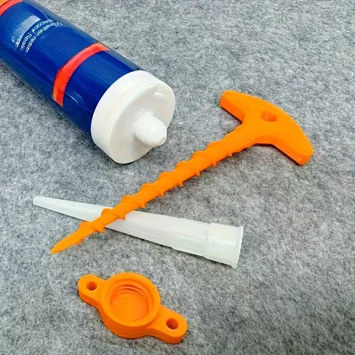 Outil de retrait de bouchons et de buses de pistolet à mastic silicone, bouchon de mastic silicone u
