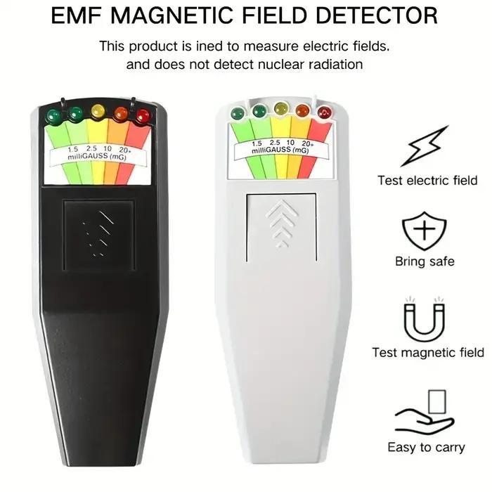 Détecteur de champ magnétique EMF portable à 5 LED, testeur d'équipement paranormal, compteur profes