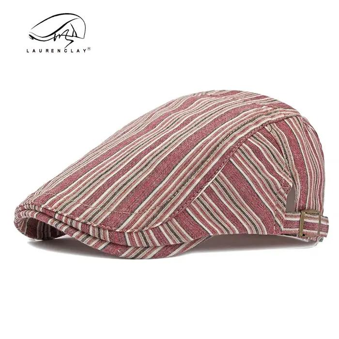 Casquette newsboy flat cap vintage coton réglable chasse conduire irlandais cabbie kpop