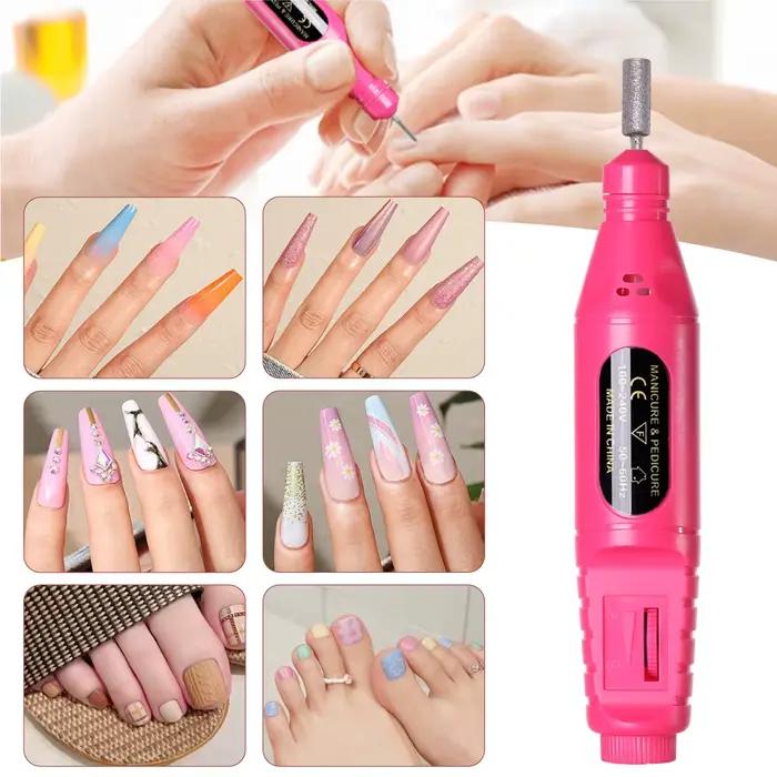 YIKOOLIN – Kit de perceuse à ongles électrique 6 en 1, polisseuse de manucure Portable, équipement d