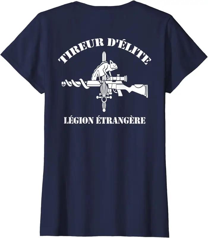T-shirt de sniper des forces spéciales de la légion étrangère française Été Coton À Manches Courtes O-cou Hommes