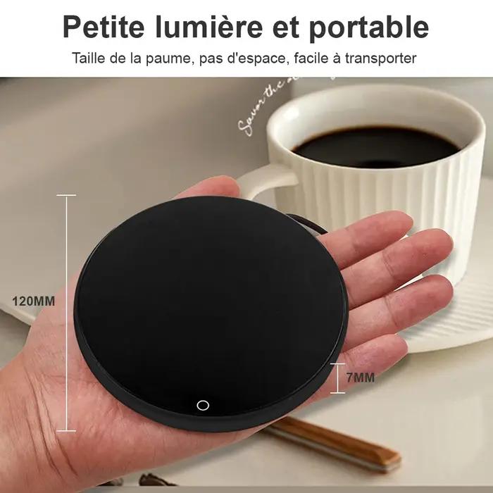Chauffe-tasse thermostatique USB pour bureau à domicile, chauffe-boissons, conteneur de lait, eau chaude, café, thé, boissons chaudes bleu ciel ou bleu marine