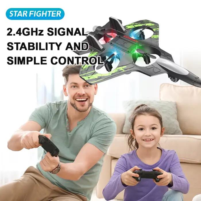 Hélicoptère communautaire électrique en mousse avec lumières LED colorées et télécommande 2.4G pour modèle d'avion occasions spéciales intérieures et extérieures