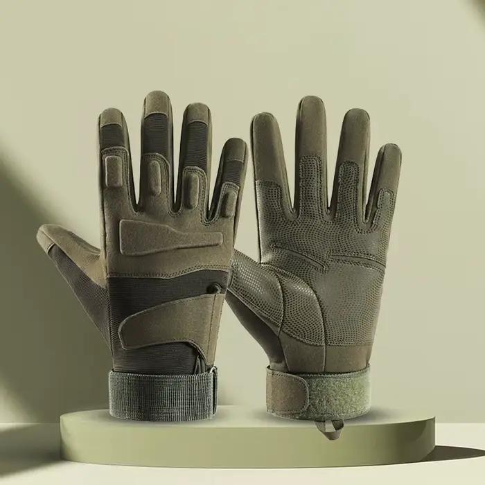Gants tous doigts sports extérieur hommes robustes respirants résistants tactiques antidérapants
