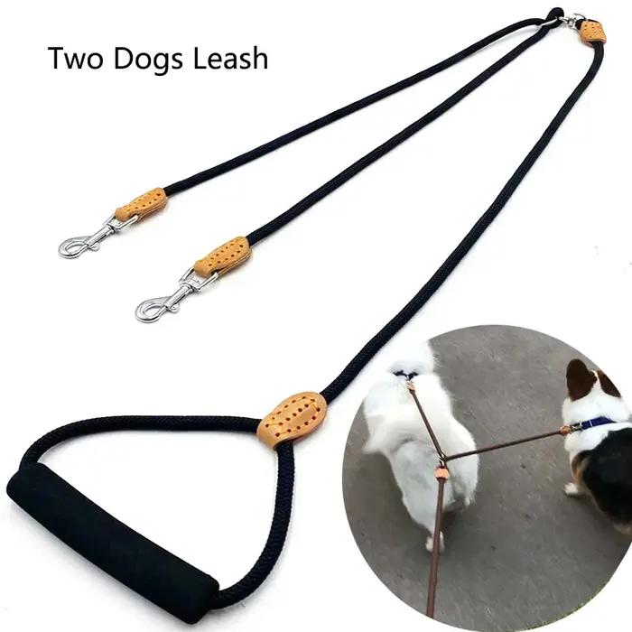 Laisse en nylon en forme de Y pour couple de chats et chiens