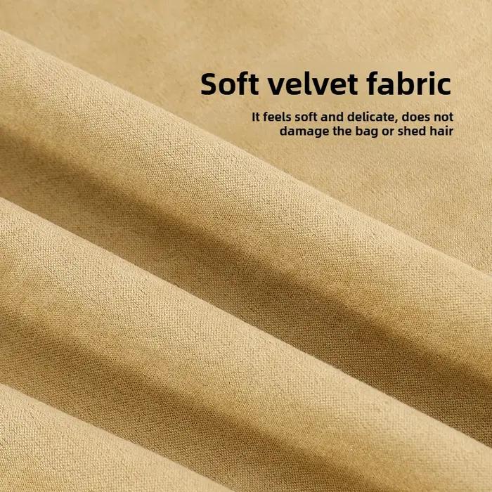 Sac en velours anti-poussière, transparent, respirant, résistant à l'humidité, entièrement fermé, de luxe, avec cordon de serrage, sac de rangement avec cordon de serrage