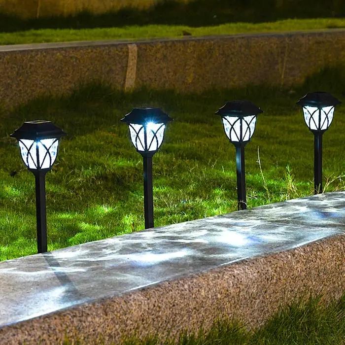 Paquet de 1 à 10 lumières solaires de cour lumières de pelouse lumineuses lumières de voie solaire L
