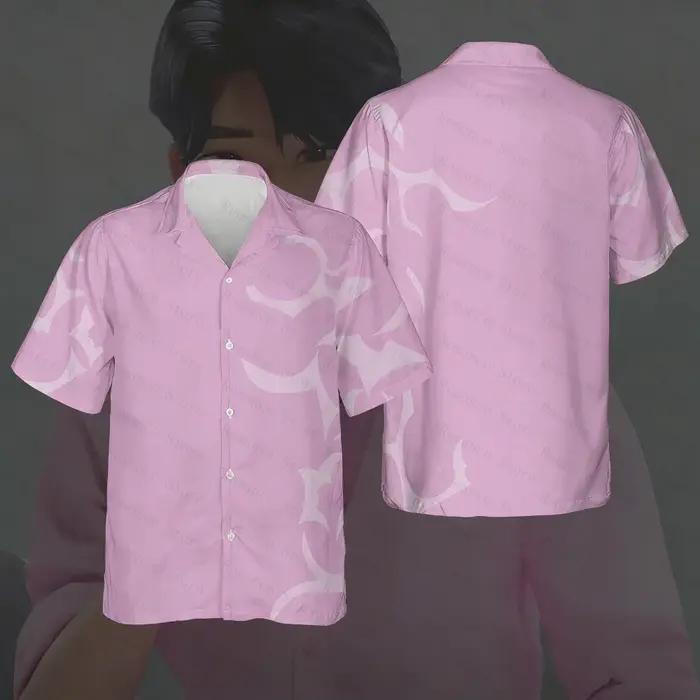 Chemise Hawaïenne 2026 inspirée du chasseur, chemise Hawaïenne pour jeunes, chemise de cosplay Abby