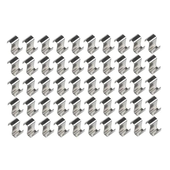 25/50/100pcs Serre Vitrage Clips Z Type Pinces à Verre En Acier Inoxydable En Métal Accessoires De S