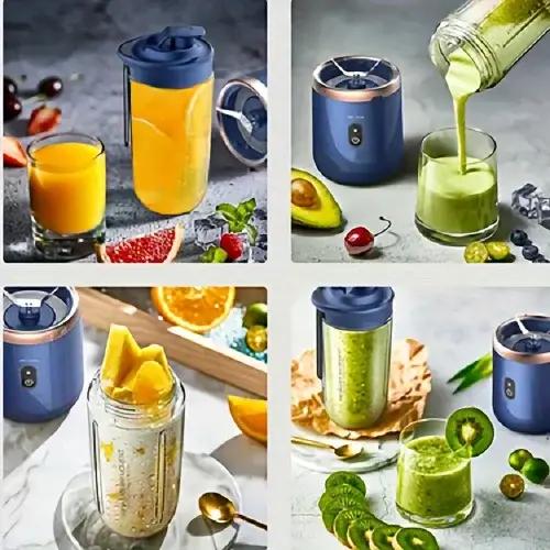 Mélangeurs de jus de fruits portables, Mini bouteille électrique personnelle d'été, USB, 6 lames, pr