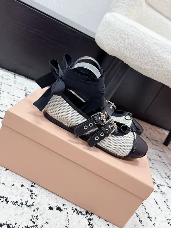 Ballerines de créateur pour femmes en cuir d'agneau, bout rond, style Mary Jane, meilleure qualité,