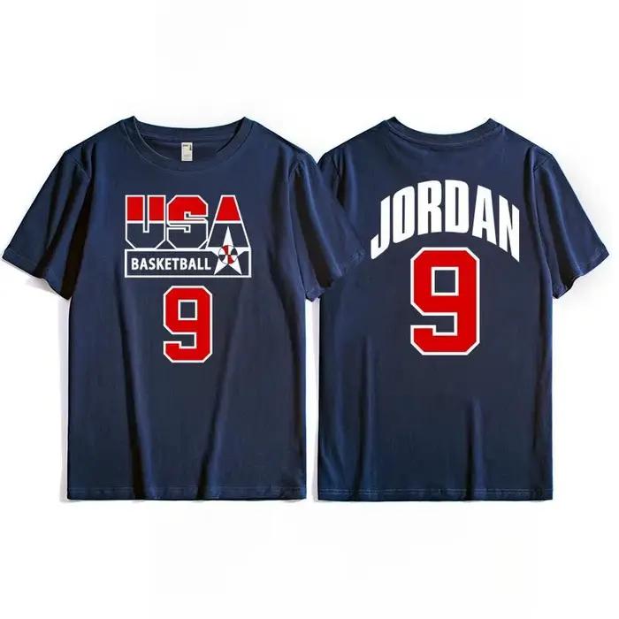 T-shirt Dream Team, haut d'entraînement de basket-ball américain pour hommes, T-shirt rétro à manches courtes pour hommes, sport de rêve, mode décontractée