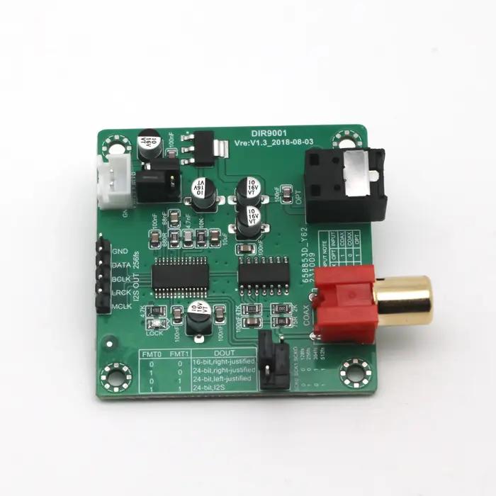 Module récepteur Coaxial à Fiber DIR9001, SPDIF vers I2S, taux d'échantillonnage 24 bits 96Khz, dédi
