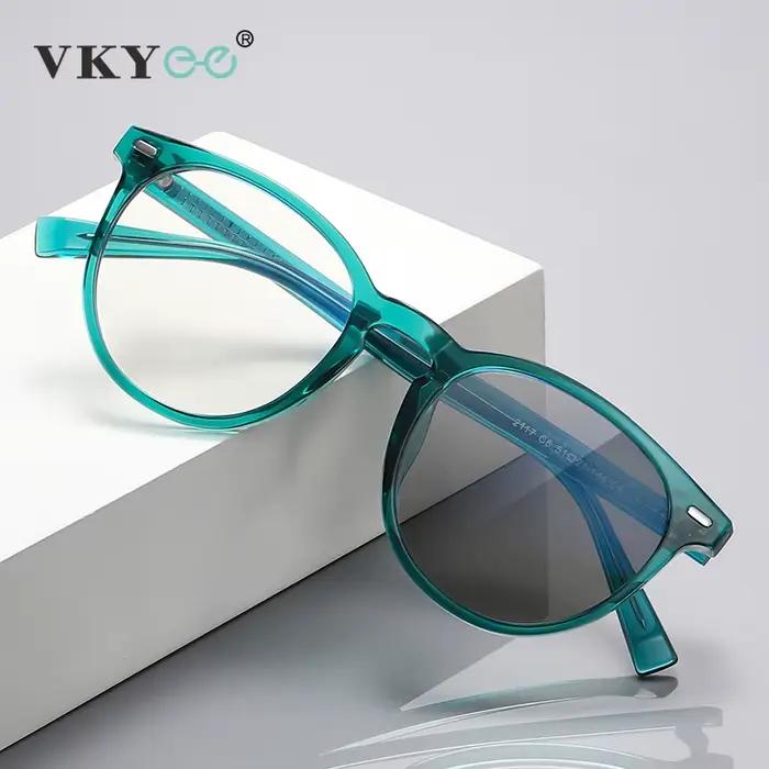 VKYEE rond petit cadre Simple Design de mode femmes Anti-lumière bleue lunettes personnalisables Pre