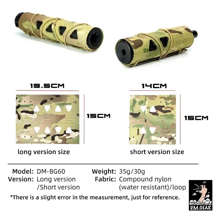 Manchon thermique camouflage silencieux DMgear pour réducteur de son airsoft accessoire chasse tactique