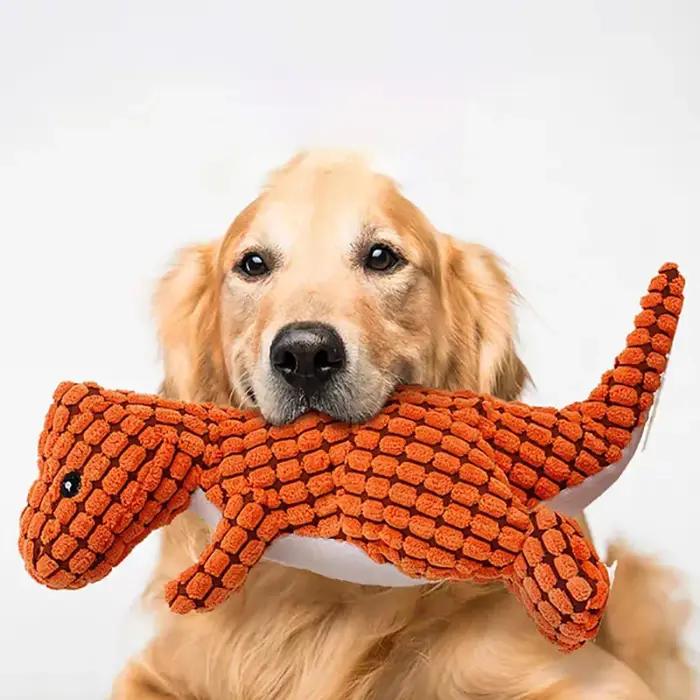 Jouet en peluche dinosaure drôle pour chiens chats et chihuahua occasionnellement résistant à l'eau usage polyvalent entrainement vocal occassions spéciales