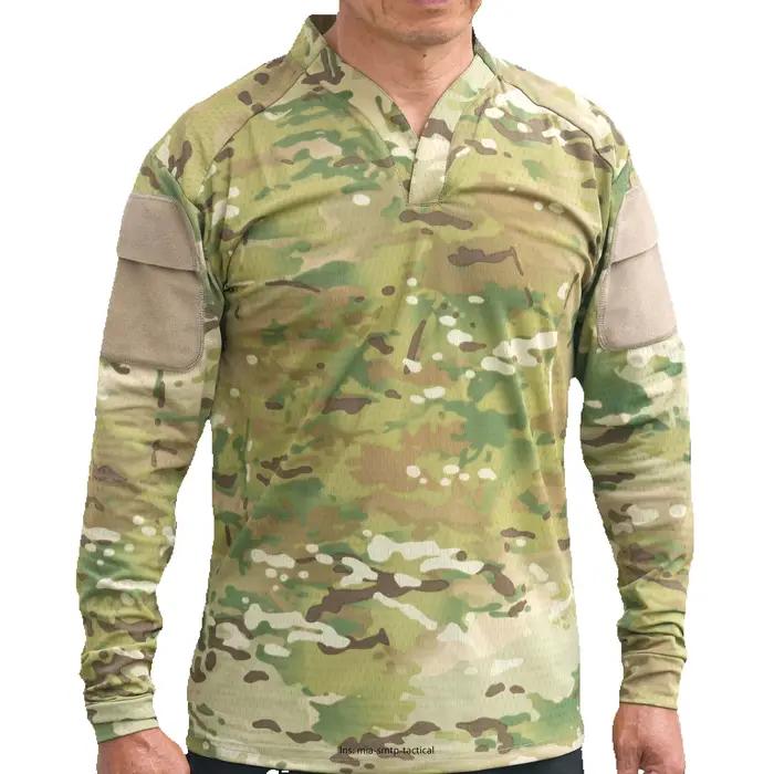 Chemise militaire homme en nylon et élasthanne décontractée respirante et rapide à sécher pour toutes les saisons et occasions