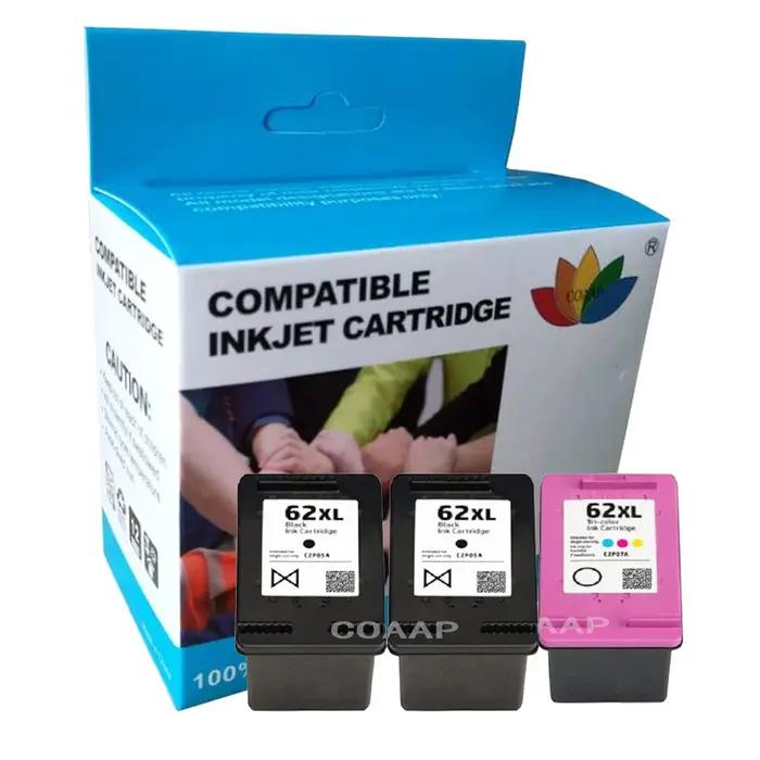 Cartouche d'encre rechargeable 62XL COAAP pour imprimantes HP ENVY 5540 5541 5542 5543 5544 5545 5546 5547 5548 occasions spéciales économiser sur impressions durable rechargeable
