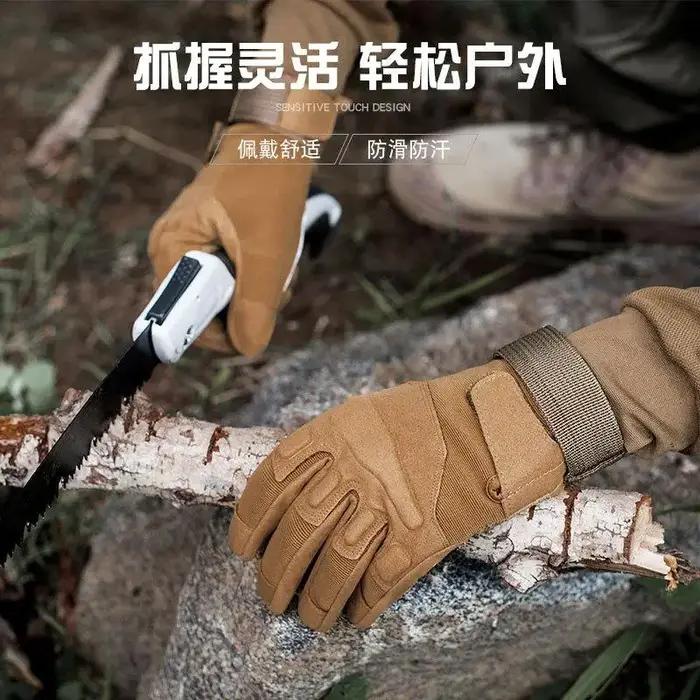 Gants tactiques Z906 pleine main noir - Protection sportive pour entraînement militaire et cyclisme