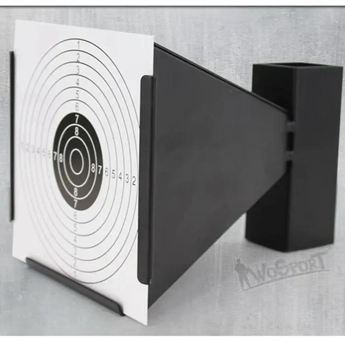 Support de cible de tir pour fusil à air comprimé de 14 cm avec piège à billes et 100 papiers