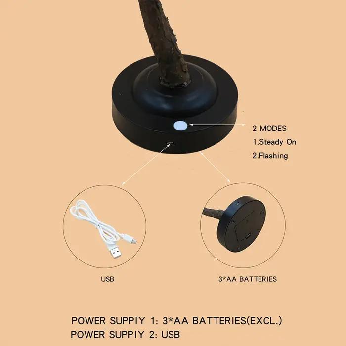 Lampe LED en Forme d'Arbre Bonsaï avec Branches Réglables, Éclairage d'Été pour la Maison, la oral e