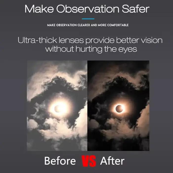 Lunettes d'observation astronomique filtres éclipse solaire observation complète 3D extérieur