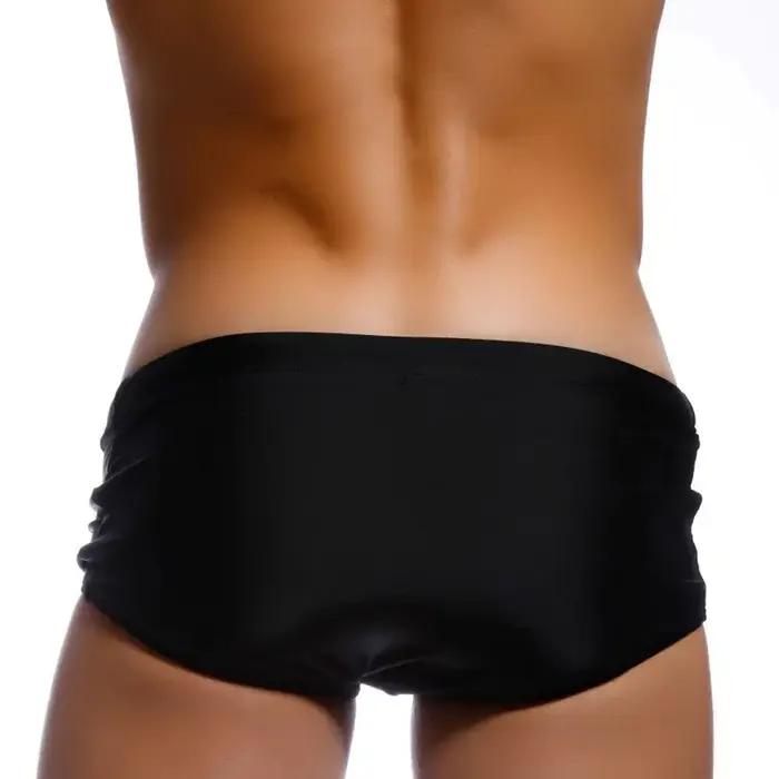 Maillot de bain Sexy pour hommes, Boxer noir uni, slip, Bikini, coupe brésilienne, maillot de bain,