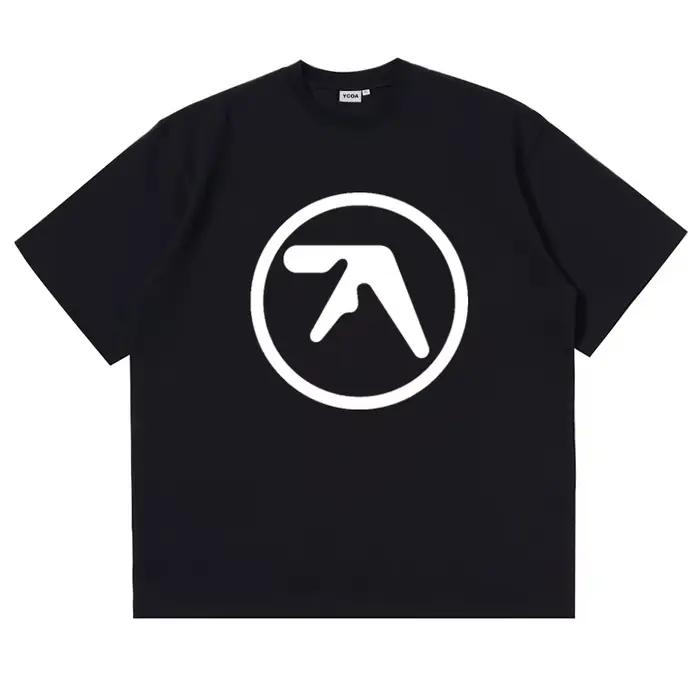 T-Shirt homme Aphex Twin chemise 100% coton imprimé surdimensionné Y2k t-shirts streetwear à manches