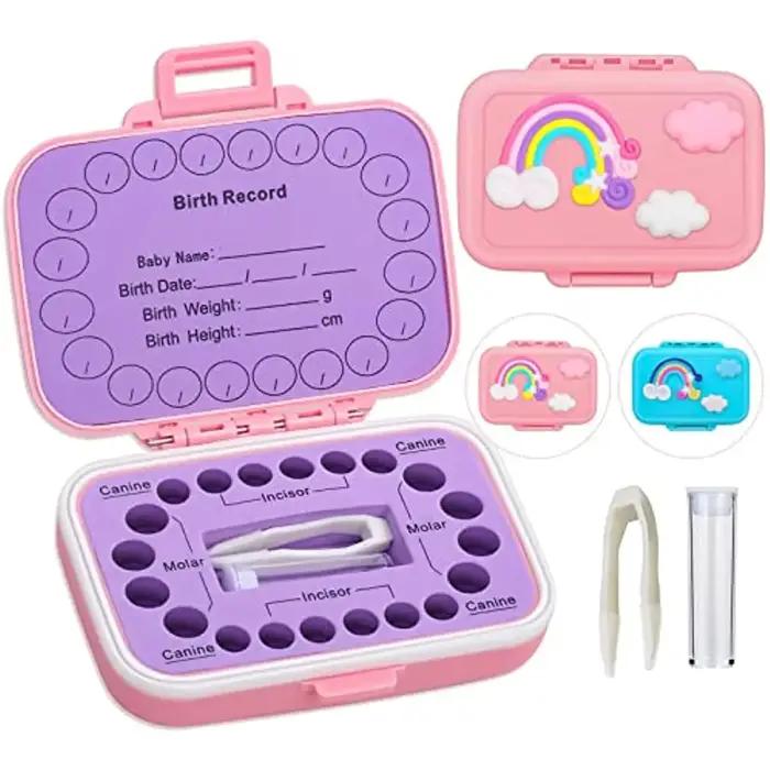 Boîte à souvenirs pour dents de bébé, porte-dents colorés, organisateur de conteneur pour dents perd