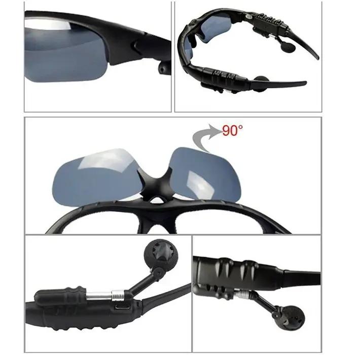 Lunettes connectées Bluetooth pour randonnée - Casque audio intégré avec verres polarisés UV protection