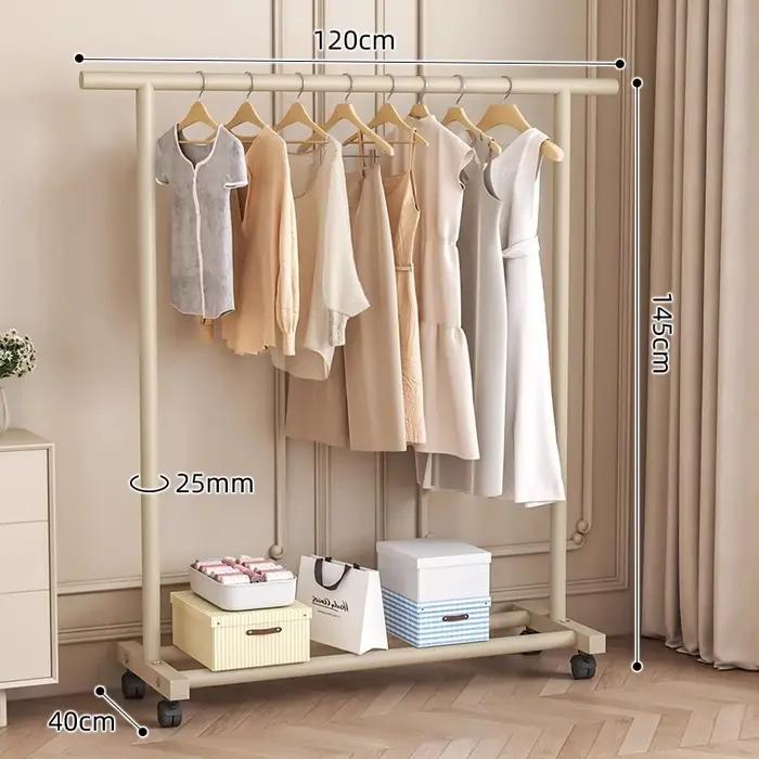 Porte-vêtements sur pied UOSU design moderne japonais acier inoxydable multifonctionel pour femmes chambre salon occasions spéciales