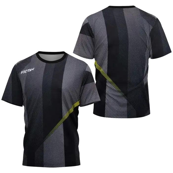 T-shirt pour homme, vêtements de sport de tennis de table, vêtements de fitness en plein air, t-shir