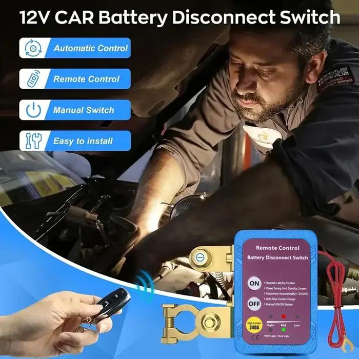 Interrupteur d'alimentation de déconnexion de batterie 12V 240A