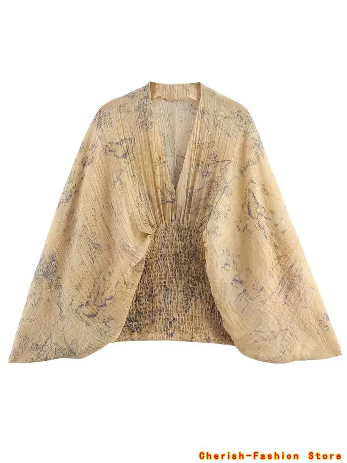 Chemise en polyester style anglais rétro élégante pour femmes printemps été occassions spéciales