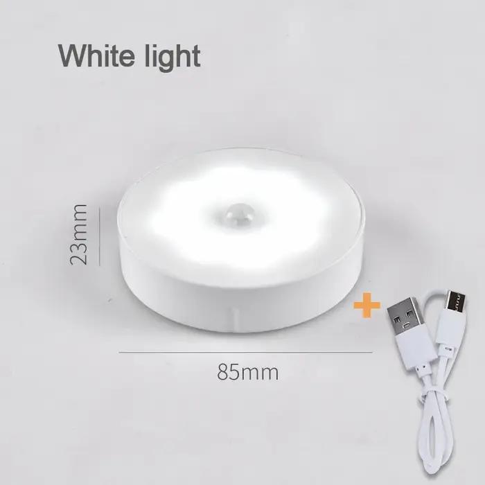 Capteur de mouvement lumière veilleuse USB Rechargeable lampe de nuit pour armoires de cuisine armoire