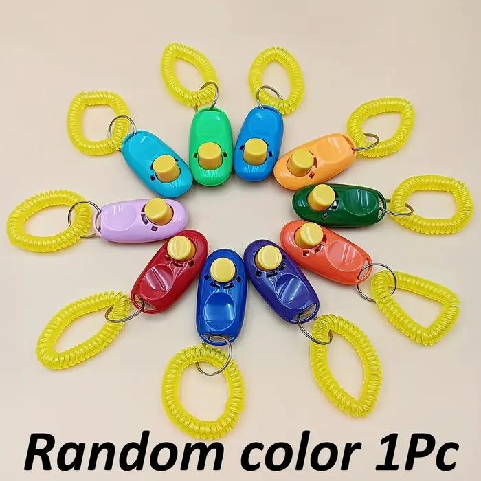 1/2/4 pièces de clickers d'entraînement pour chien de couleur aléatoire, outil de communication pour