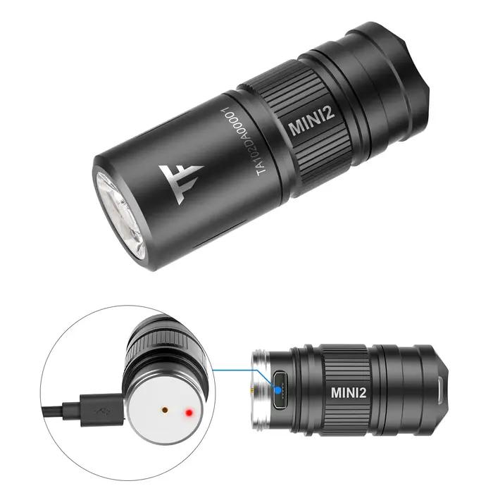 Trustfire Mini2 Mini lampe de poche LED rechargeable 220 Lumen EDC porte-clés USB