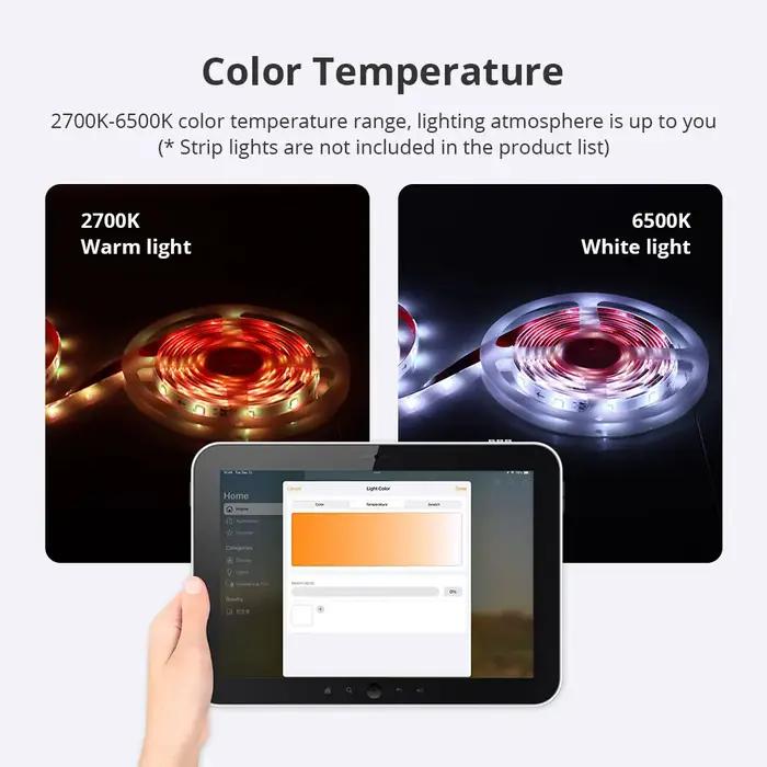 Contrôleur intelligent pour bande LED RGBCW CCT Zemismart Matter via WiFi, compatible avec Homekit,