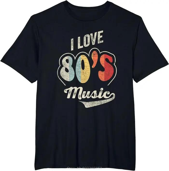 Rétro Vintage 80's musique T-shirt j'aime 80s musique 80s bandes T-shirt hommes vêtements hauts Vint