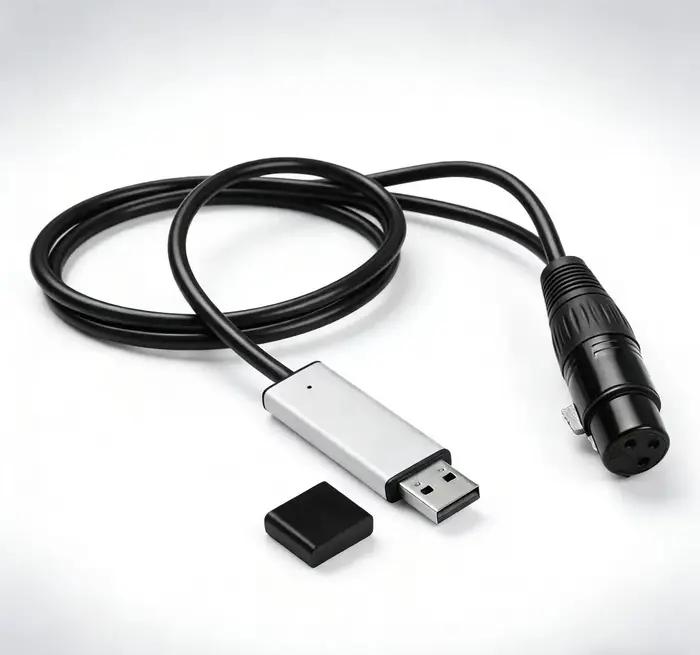 Câble adaptateur petUSB vers DMX pour scène Chang, tête mobile, longueur de la lumière, ordinateur P