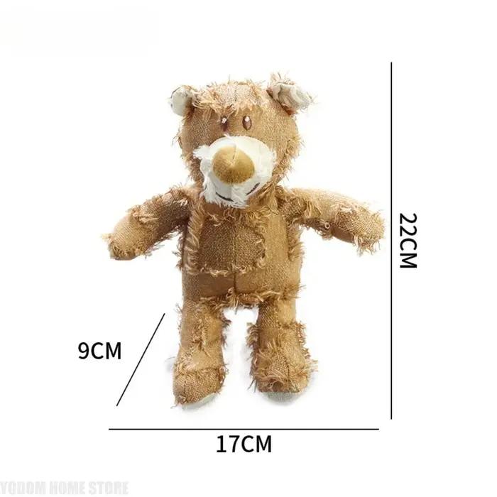 Jouet en peluche pour chien en forme d'ours mignon avec son