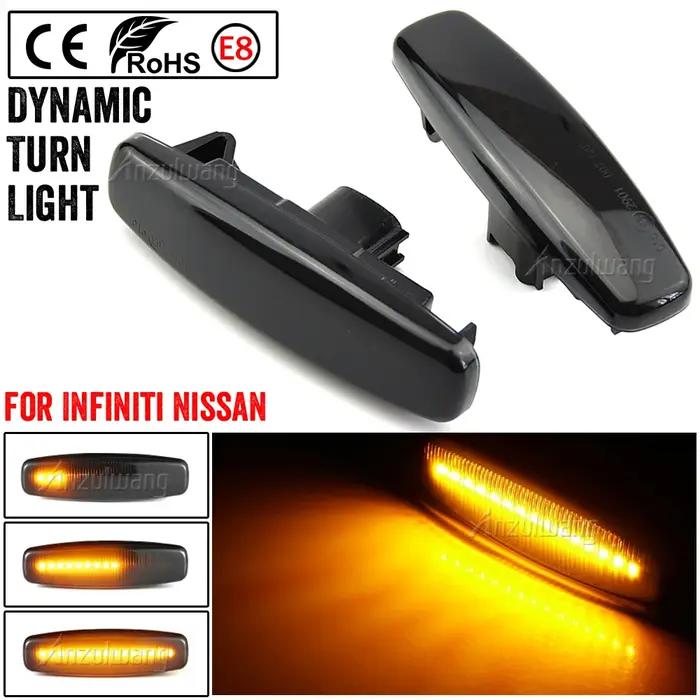 2pcs Pour Infiniti EX25 EX35 EX37 FX30d FX35 FX37 FX50 G25 G35 G37 JX35 M25 M35 M37 Dynamique LED Ma