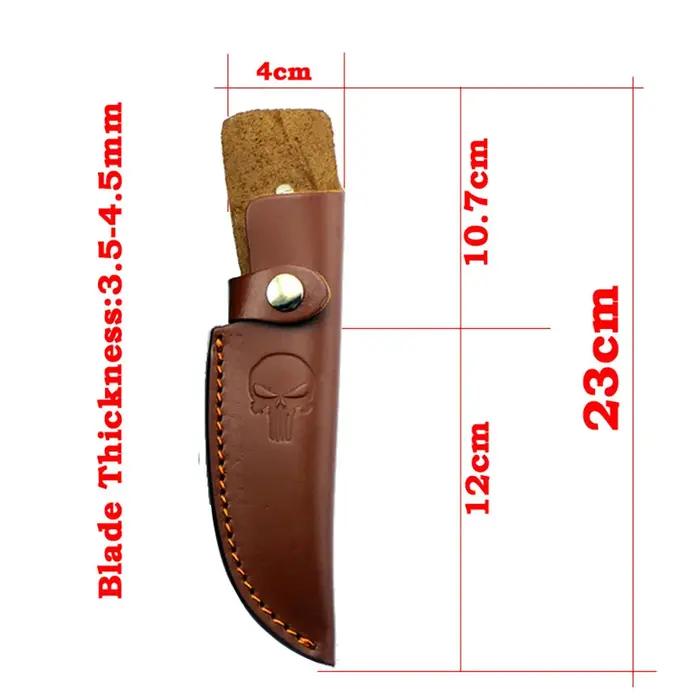 Fourreau de gaine en peau de vache pour couteau droit bricolage en plein air