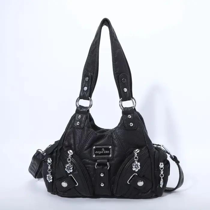 Sacs à main pour femmes, petit sac à bandoulière, fourre-tout souple, sacoche à la mode multi-poches
