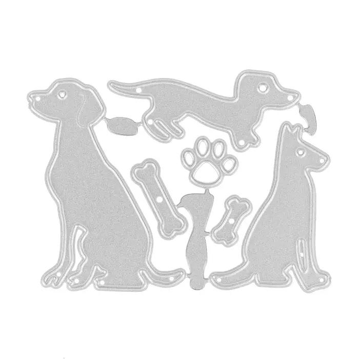 Papillon chiot chien Bouquet de fleurs nuage oiseaux matrices de découpe en métal pour bricolage Scr