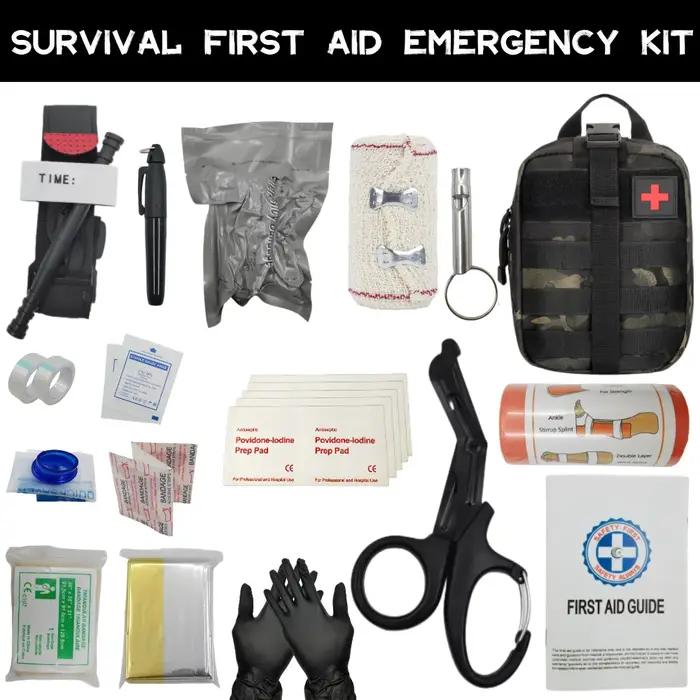 Trousse de premiers secours de survie, ensemble de survie, trousse d'urgence pour équipement extérieur Molle, trousse de traumatologie, camping randonnée, aventure IFAK
