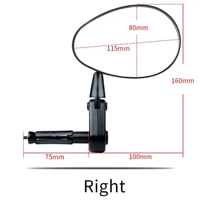 Guidon de vélo 360 Rotation large gamme réglable-rétroviseur réflecteur gauche et droit 17-24.5MM PC Anti-chute v