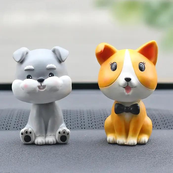 Ornements de voiture, poupée de chien secouant la tête
