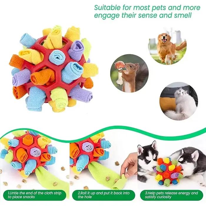 Jouet interactif pour chien en promotion - Balle olfactive pour dissimuler des friandises