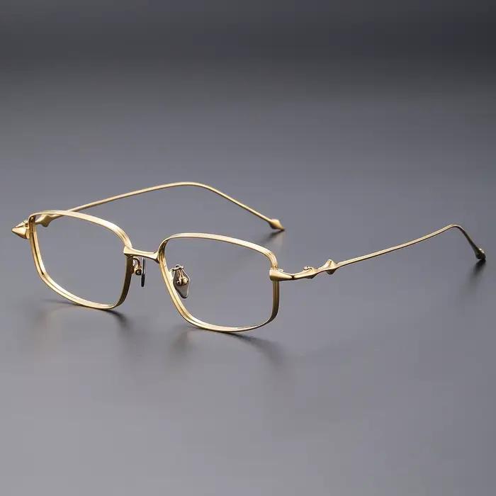 FIRADA nouvelle mode lunettes confortables rétro carré titane lunettes optique Prescription lunettes